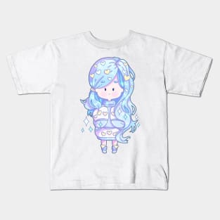 Adorable Chibi With Blue Hair, No Background Kids T-Shirt